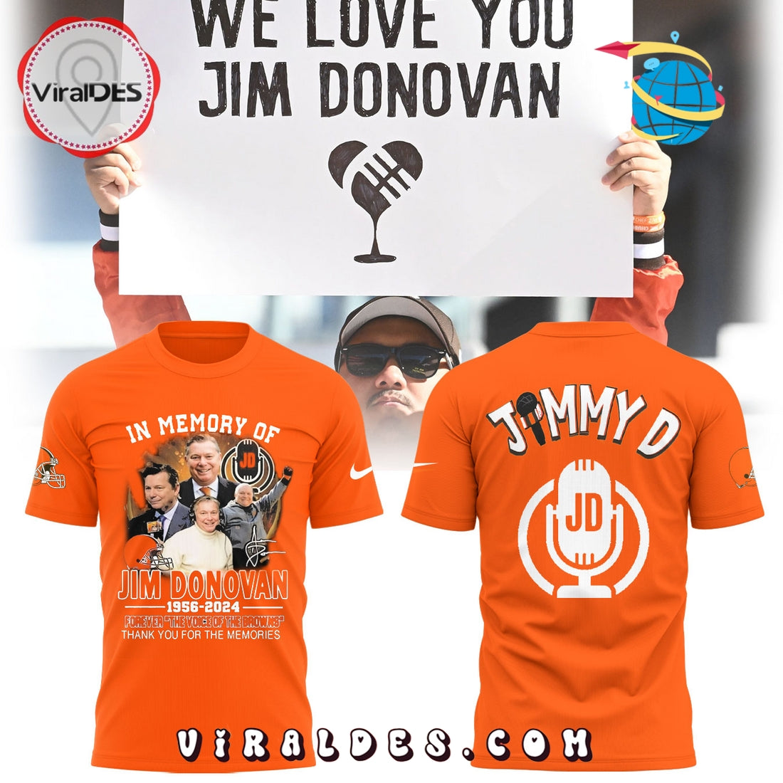 In Memory Of Jim Donovan 1956 – 2024 Orange Hoodie, Long Pants