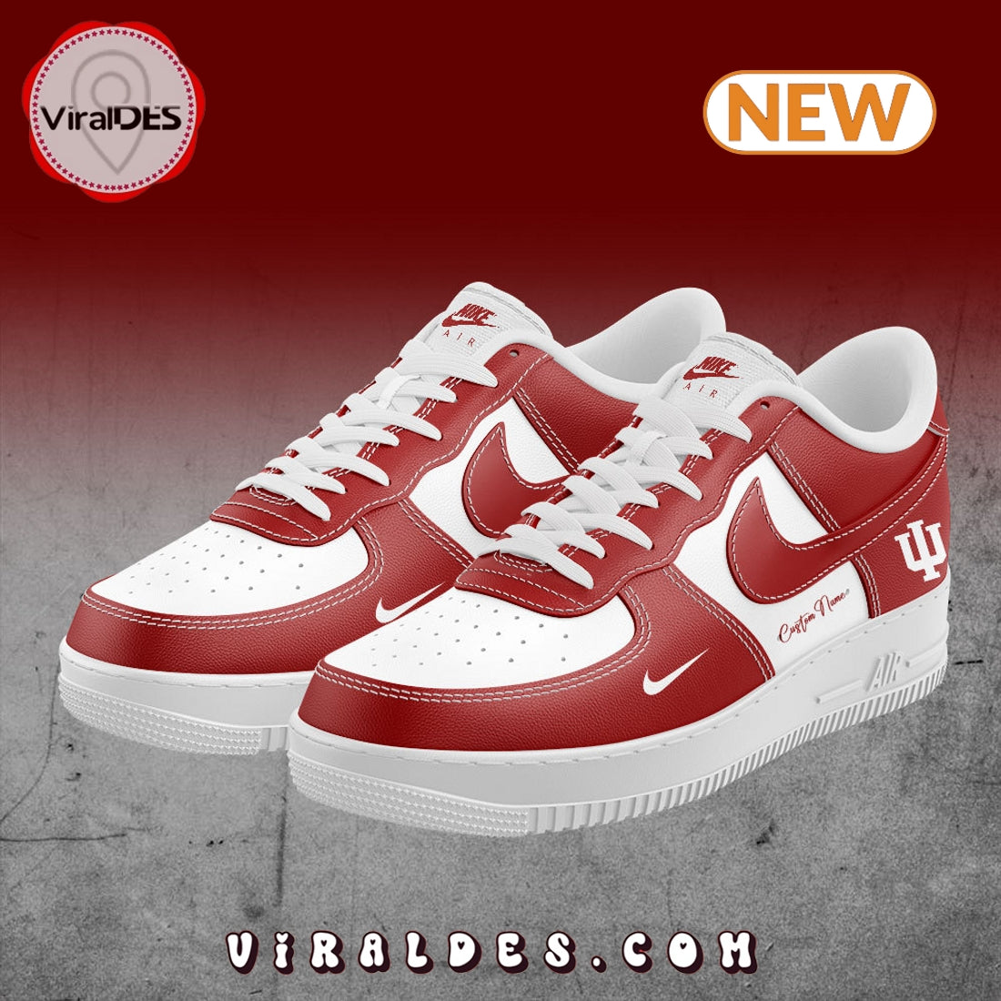 Indiana Men’s Basketball Custom Air Force 1 Sneakers