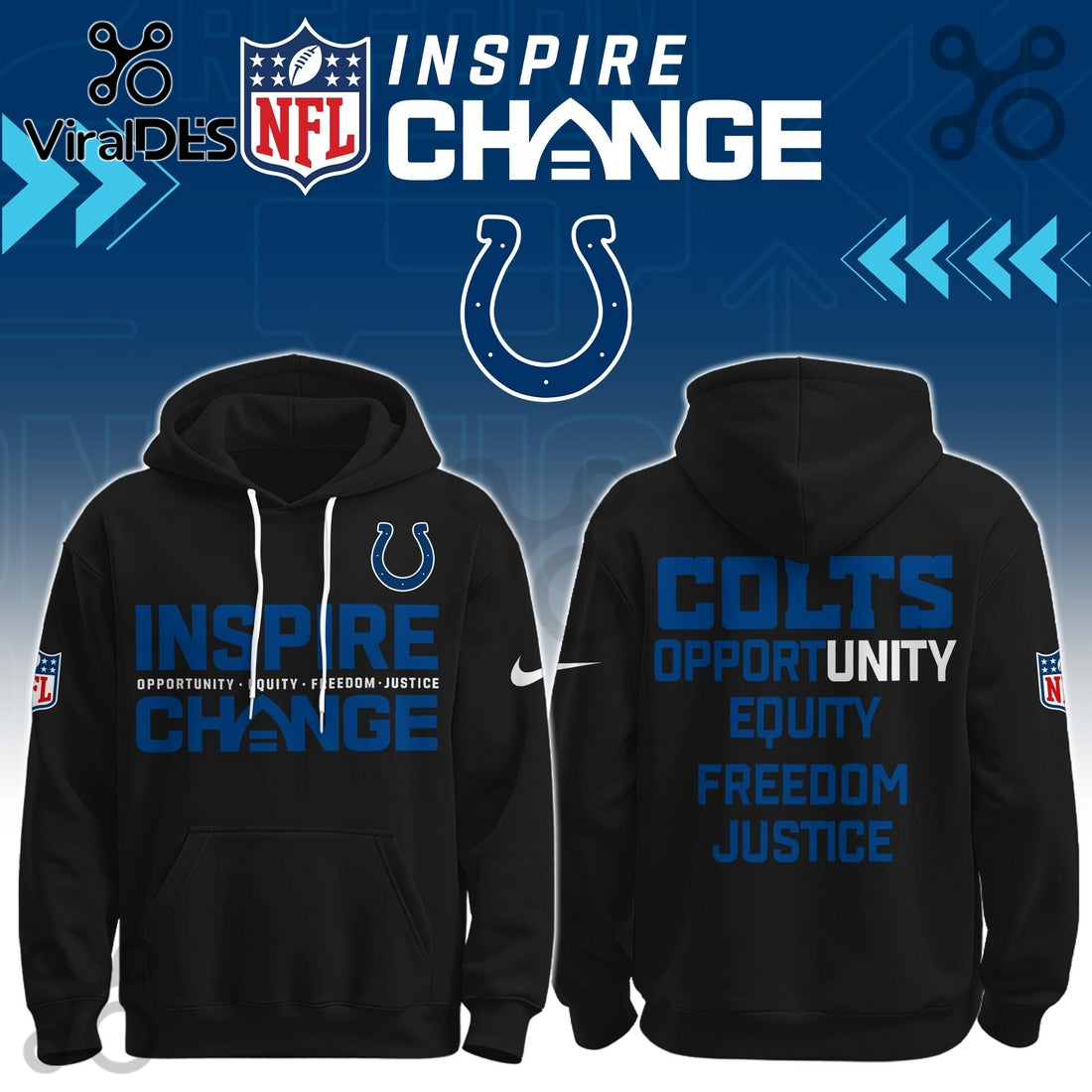 Indianapolis Colts Inspire Change Limited Editions Hoodie And Joggers