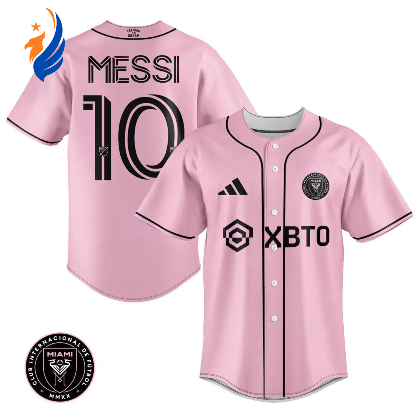 Inter Miami Leo Messi Pink Baseball Jersey Gift for Men Women - Bafud T-Shirts, Hoodie, Sweatshirt | WearSparks.com (Image 1)