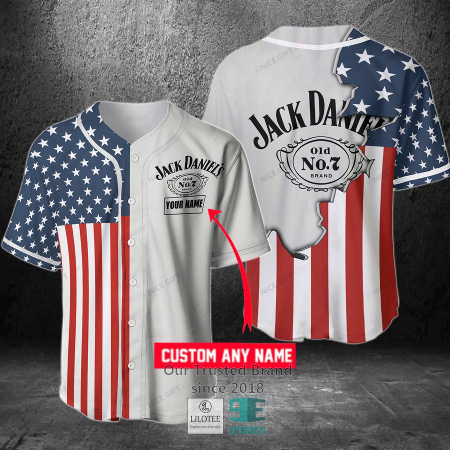 Jack Daniel S Your Name US Flag Baseball Jersey