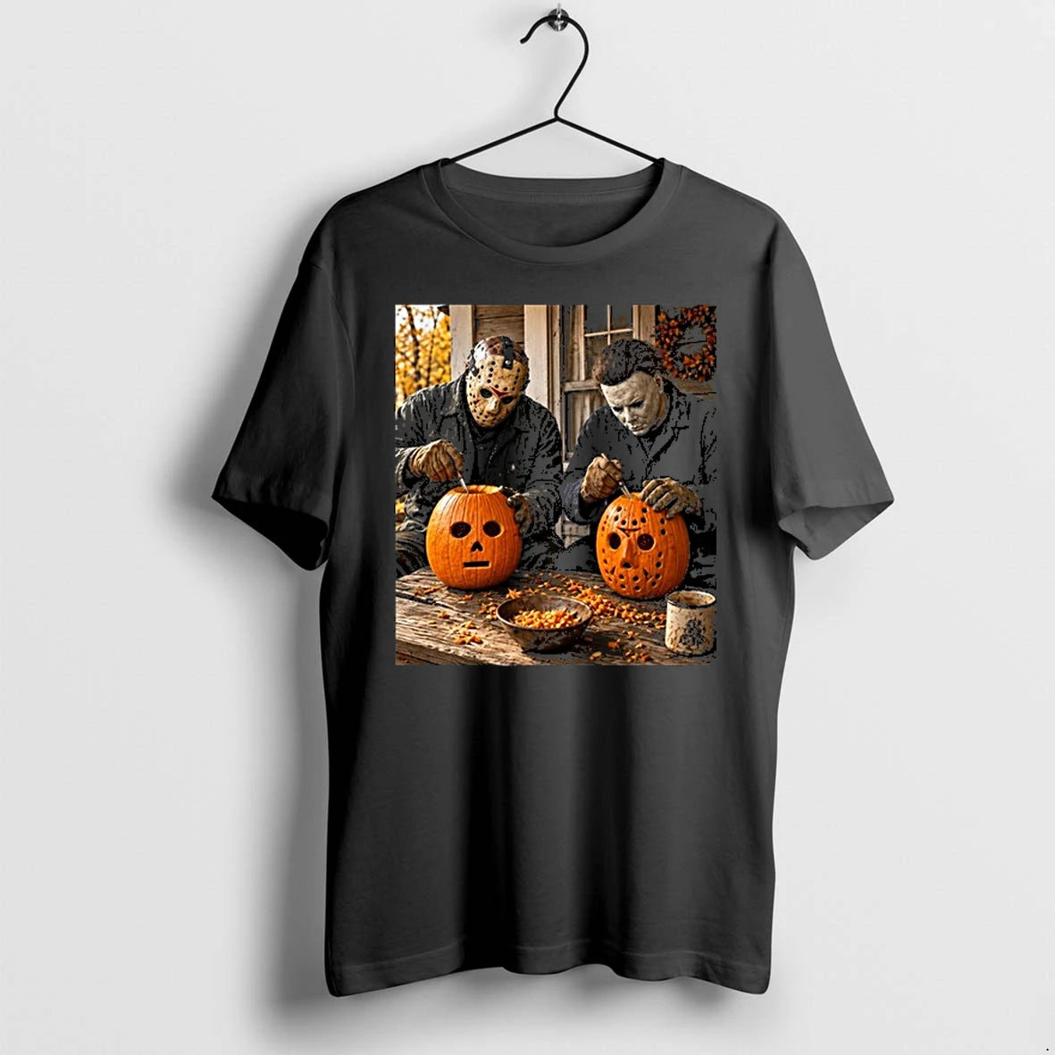 Jason Voorhees Michael Myers Friday The 13th Halloween Horror Movie Carving 0 Tshirts Sweater