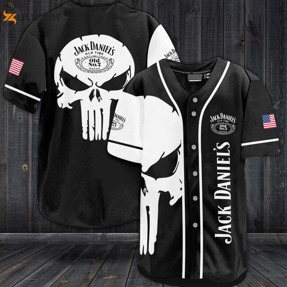 JD Old Time Skull Pattern All Over Print 3D Unisex Baseball Jersey - lylyprint.com
