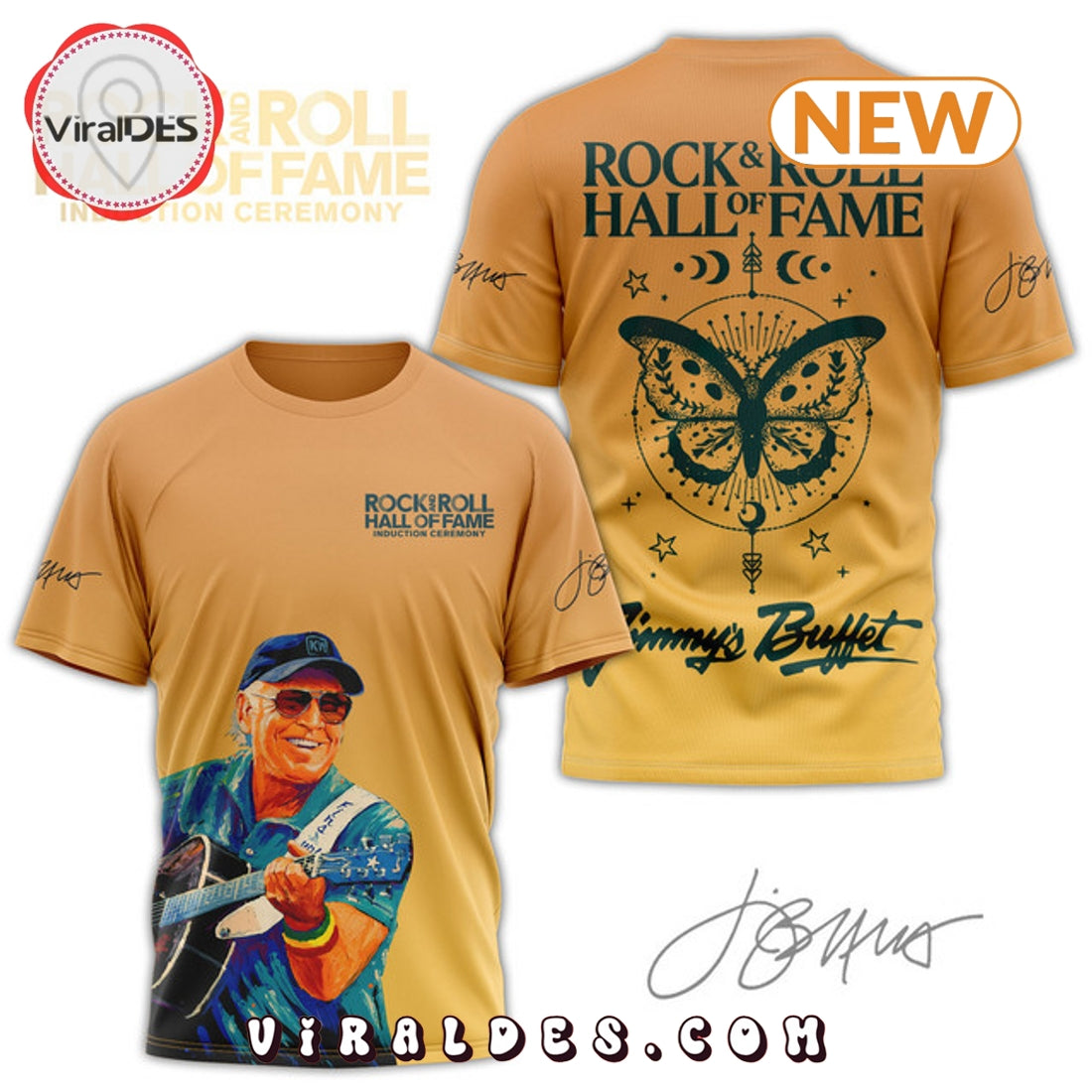 Jimmy Buffett – Rock & Roll Hall of Fame Yellow Hoodie