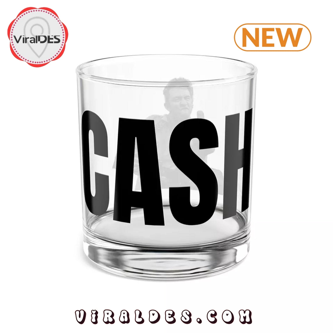 Johnny Cash Middle Finger Whiskey Glass