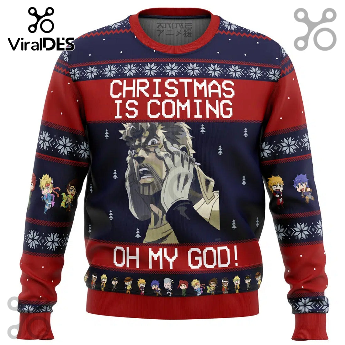 Jojo’s Bizarre Adventure Joseph Joestar Oh My God Ugly Sweater 2025