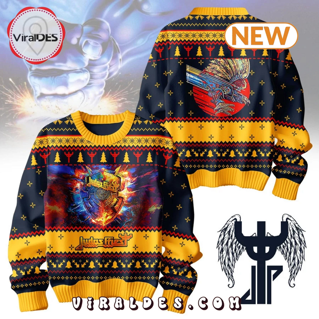 Judas Priest Band 2024 Christmas Ugly Sweater