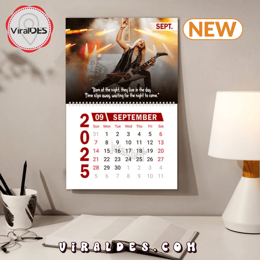 Judas Priest Band 2025 New Year Calendar