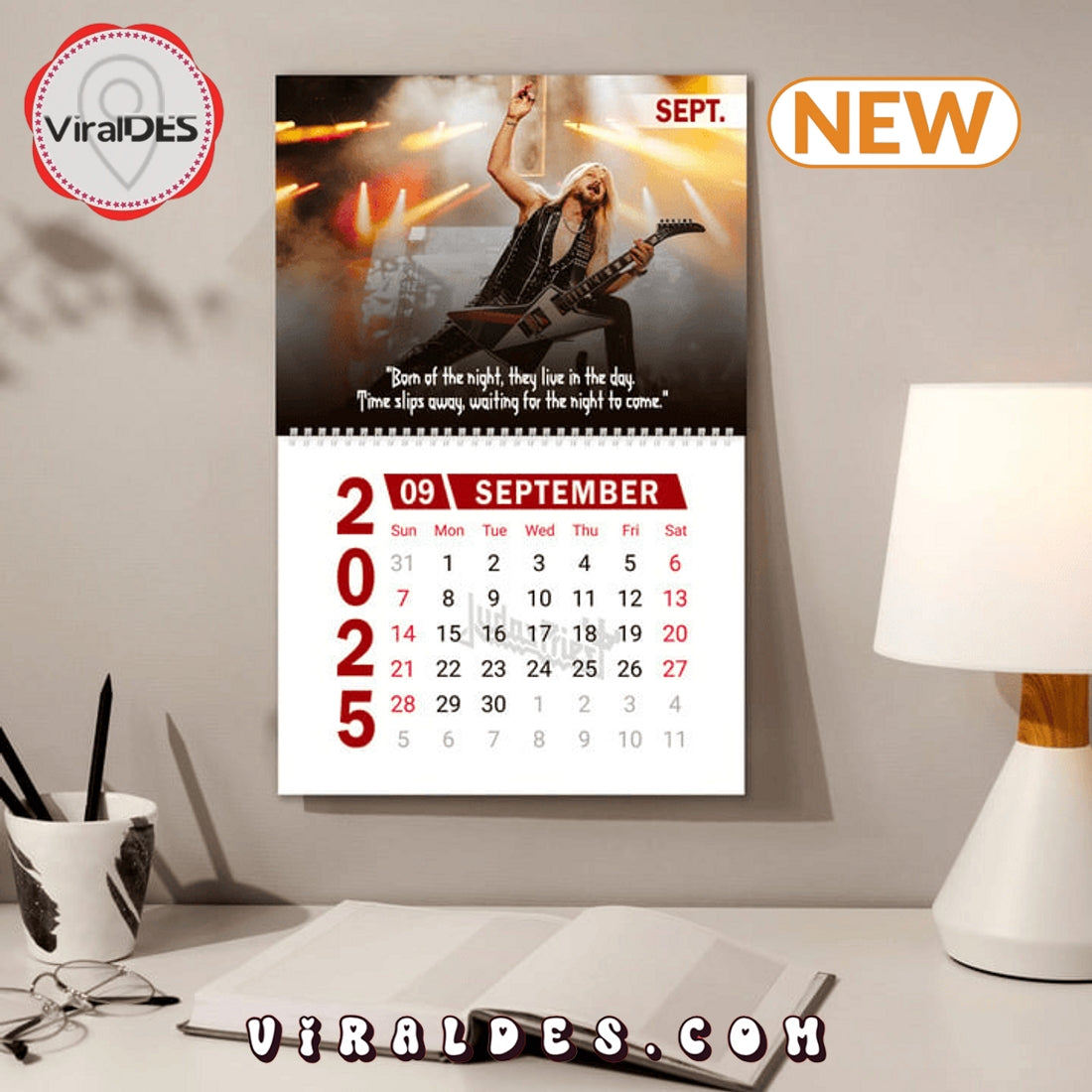 Judas Priest Band 2025 New Year Calendar