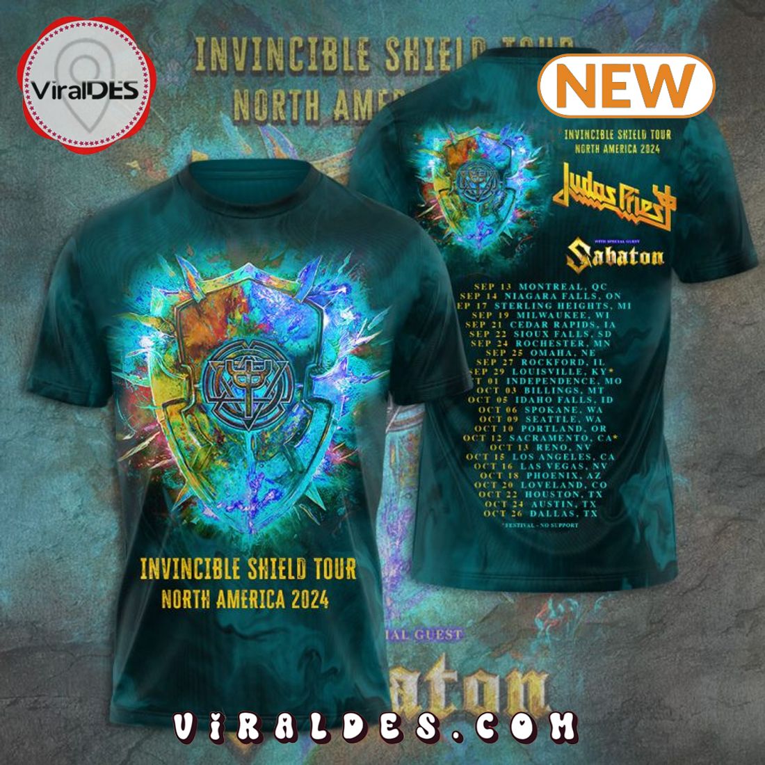 Judas Priest Invincible Shield Tour 2024 Hoodie