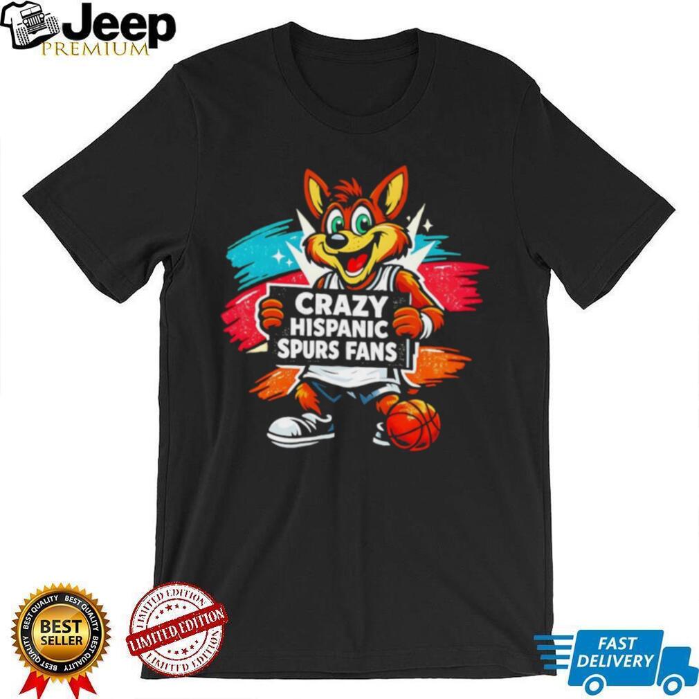 Crazy Hispanic Spurs Fans Coyote Mascot Basketball Graffiti T Shirt