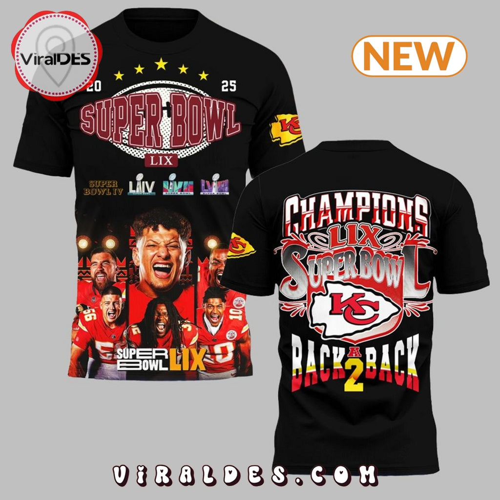 Kansas City Chiefs Back To Back Champions 2025 Shirt