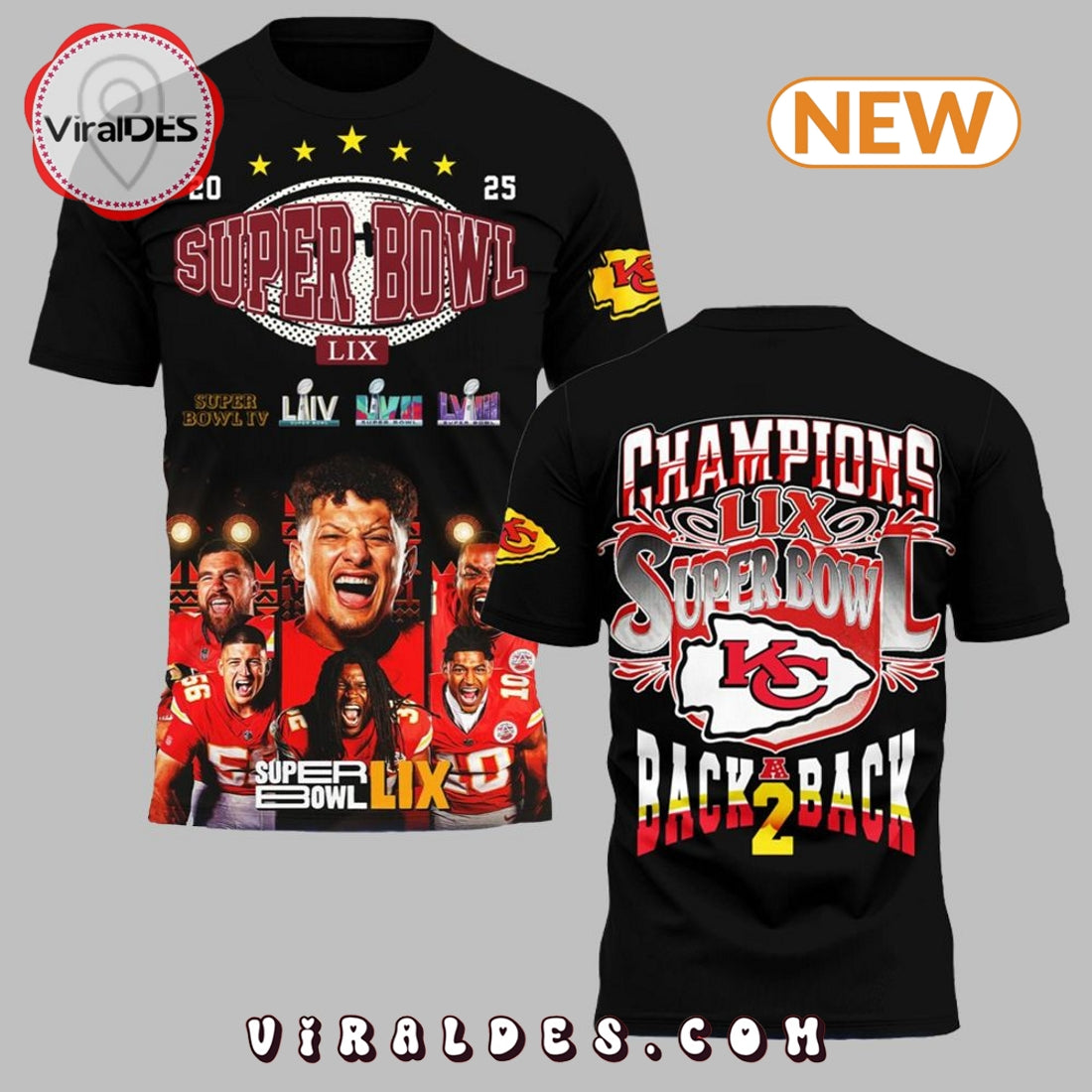 Kansas City Chiefs Back To Back Champions 2025 Shirt