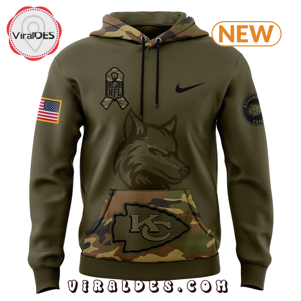 Kansas City Chiefs Camo 2024 Salute to Service Hoodie