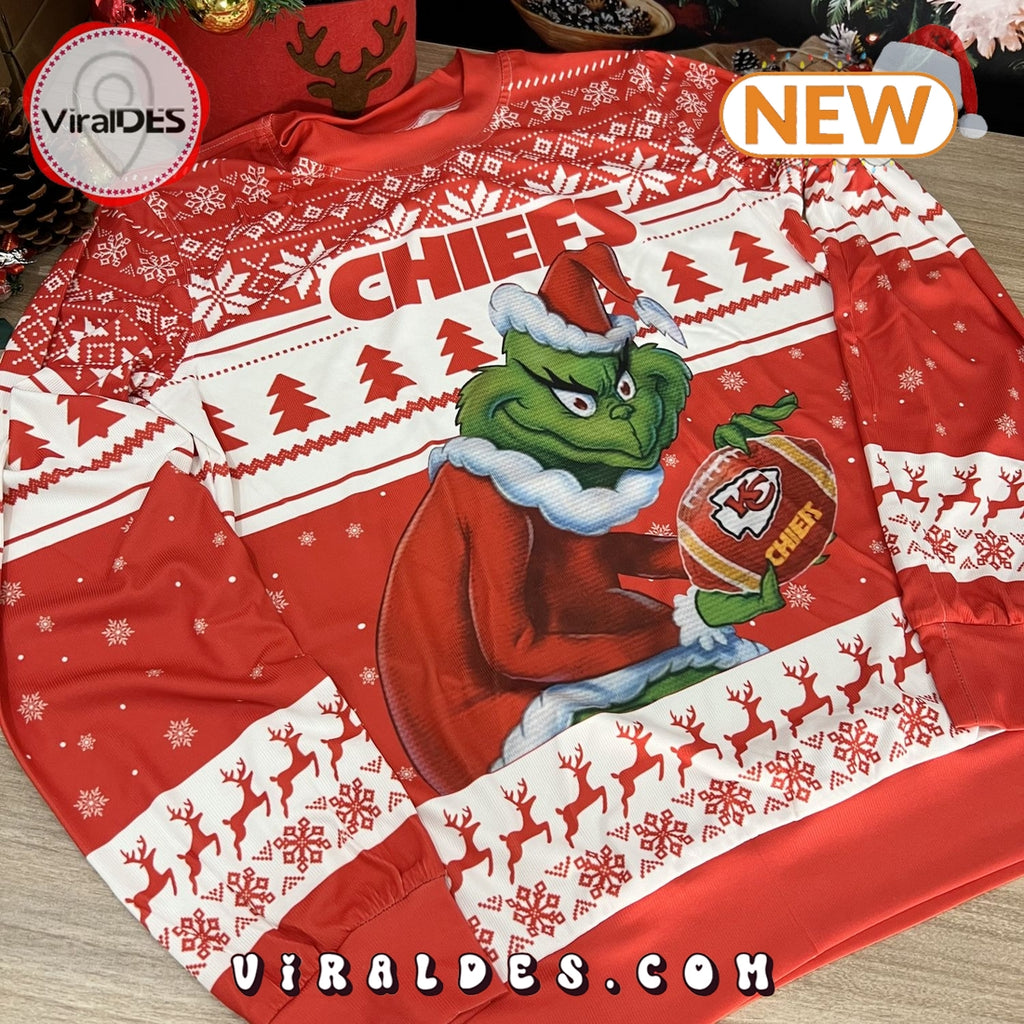 Kansas City Chiefs Grinch Christmas Sweater