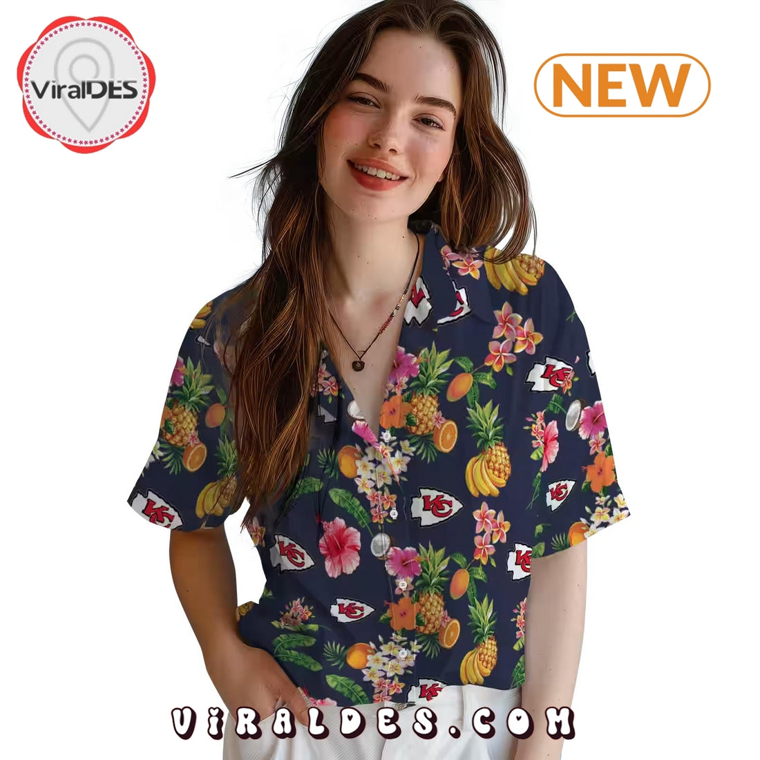 Kansas City Chiefs Hibiscus And Fruit Hawaiian Shirt