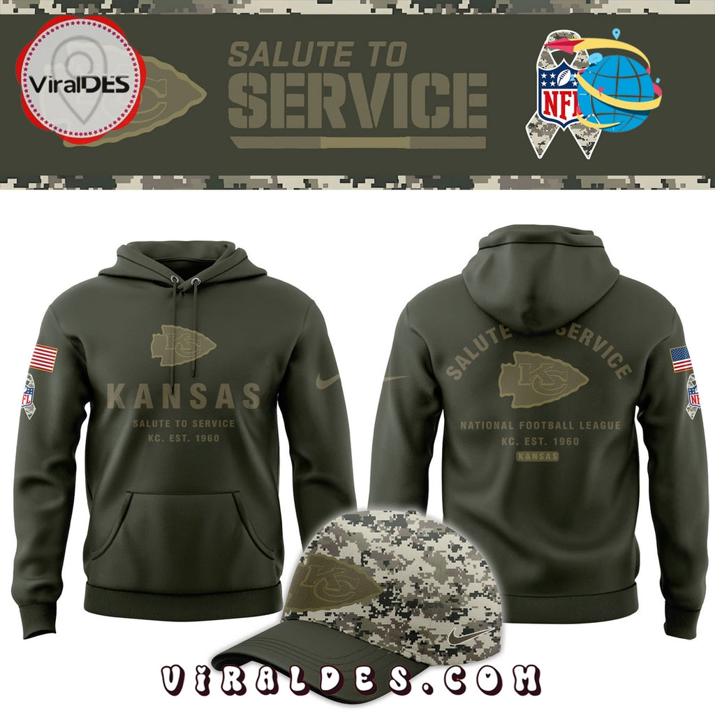 Kansas City Chiefs Salute To Service Combo Hoodie, Long Pants