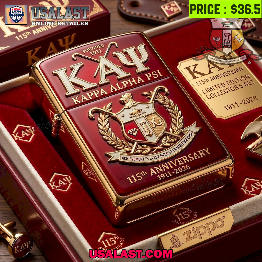 Kappa Alpha Psi 115th Anniversary Zippo Lighter Case