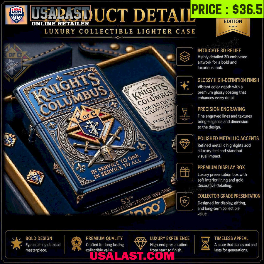 Knight Of Columbus Edition Lighter Case