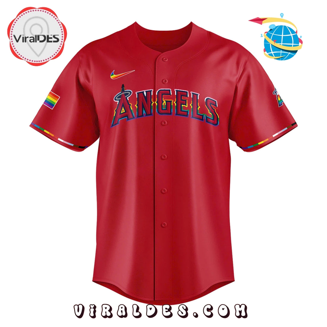 LA Angels Pride Night Special Edition Baseball Jersey 2025