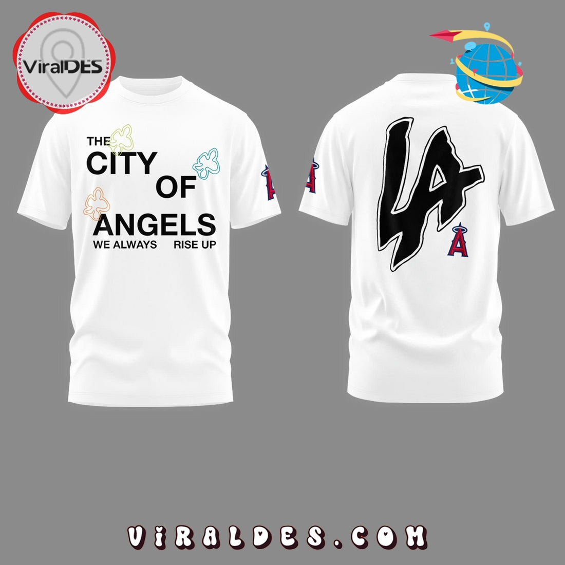 LA Angels The City Of Angel 2025 White Hoodie