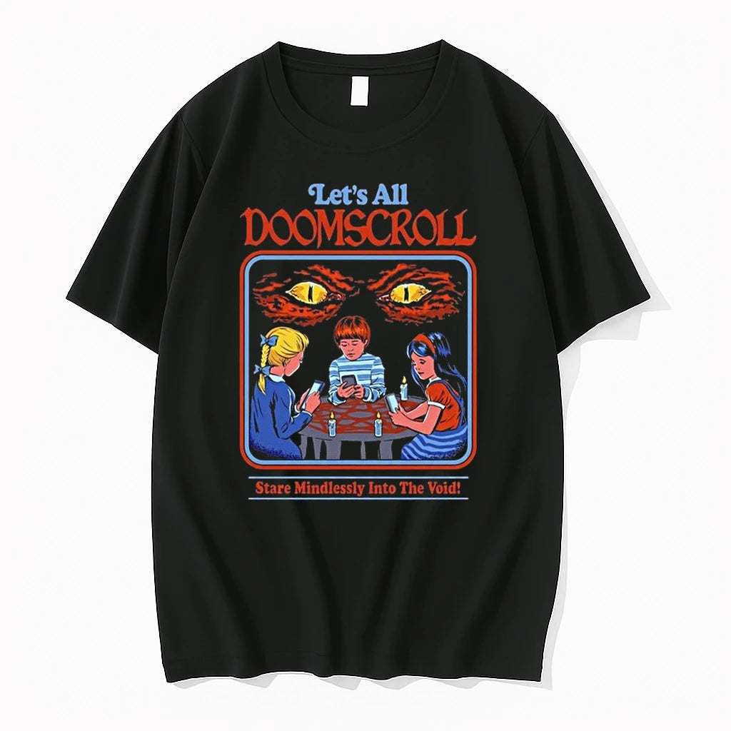 Lets All Doomscroll Stare Mindlessly Into The Void Retro 0 Tshirts Sweater