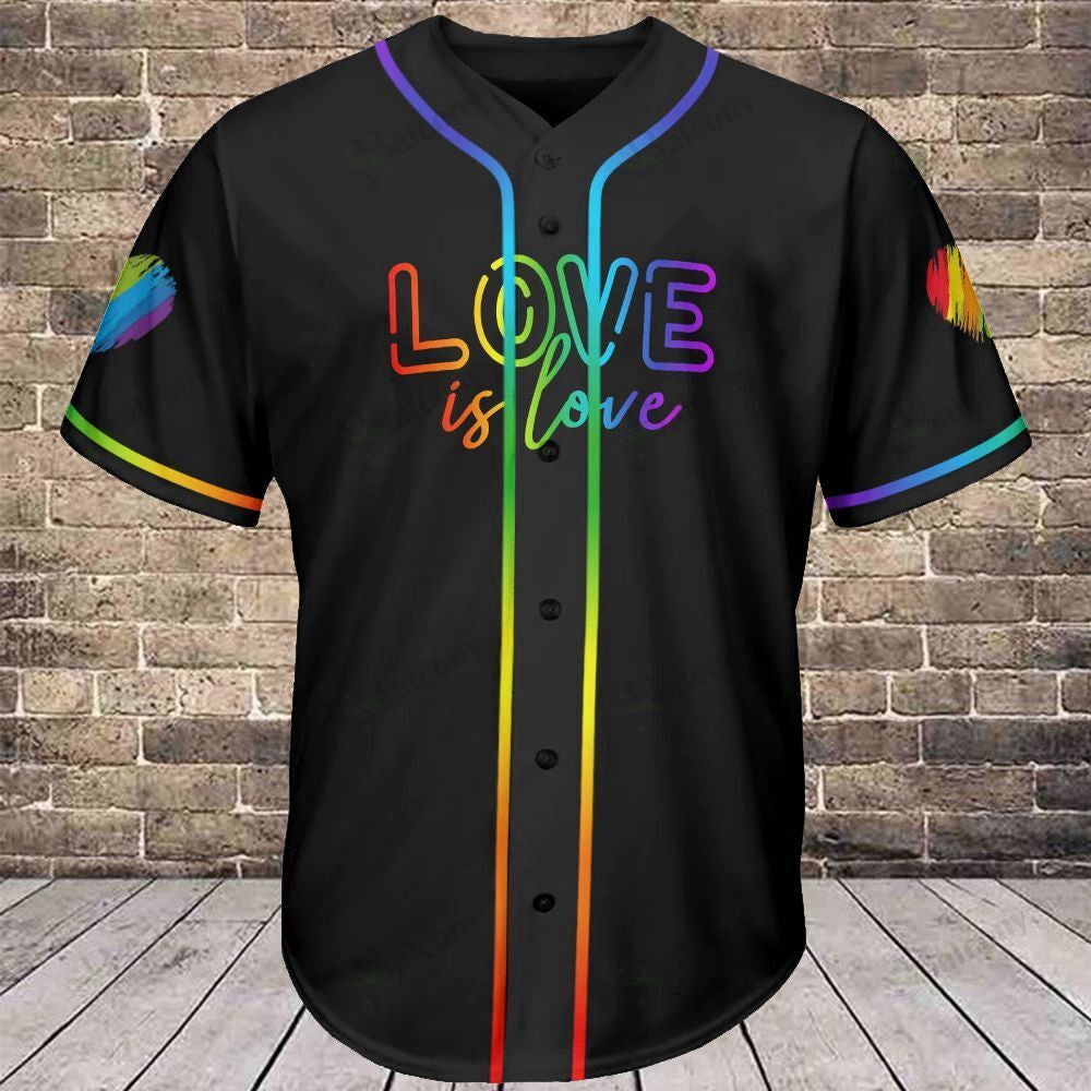 LGBT Baseball Tee: Love is Love Jersey 315 - Uniting Sports and Equality - Aopprinter