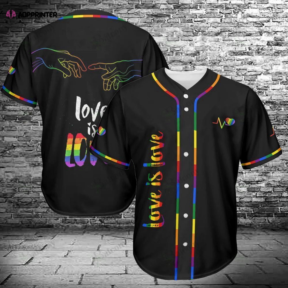 LGBT Baseball Tee: Love is Love Jersey 326 - Show Your Support! - Aopprinter Hoodie, Sweatshirt | WearSparks.com