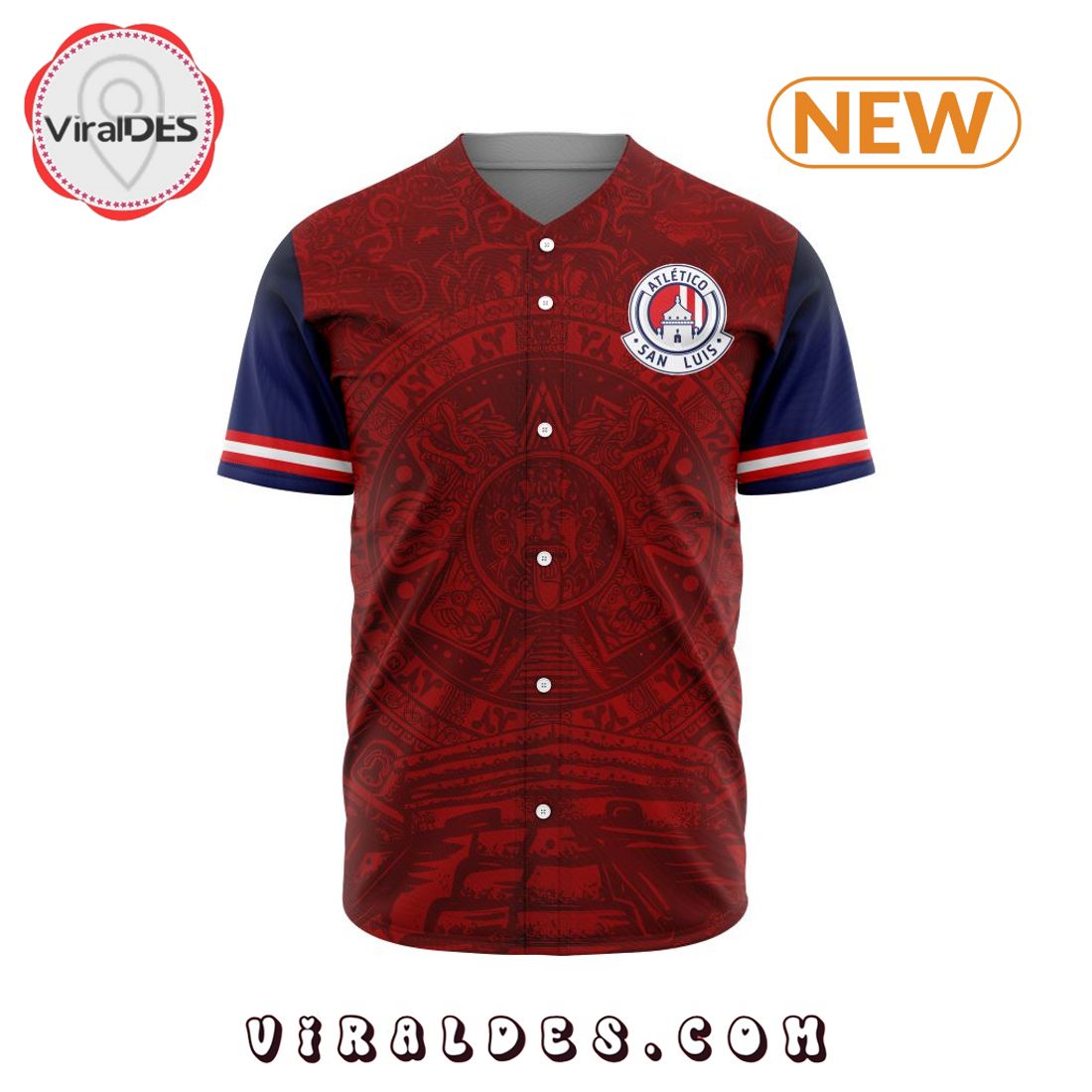 LIGA MX Atletico San Luis Aztec Custom Design Baseball Jersey