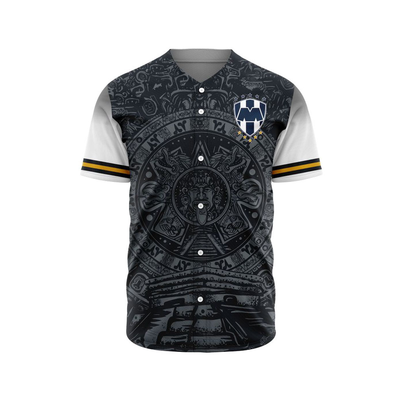 LIGA MX C.F. Monterrey Special Aztec Design Baseball Jersey Gift for Men Women - Bafud T-Shirts, Hoodie, Sweatshirt (Image 2)