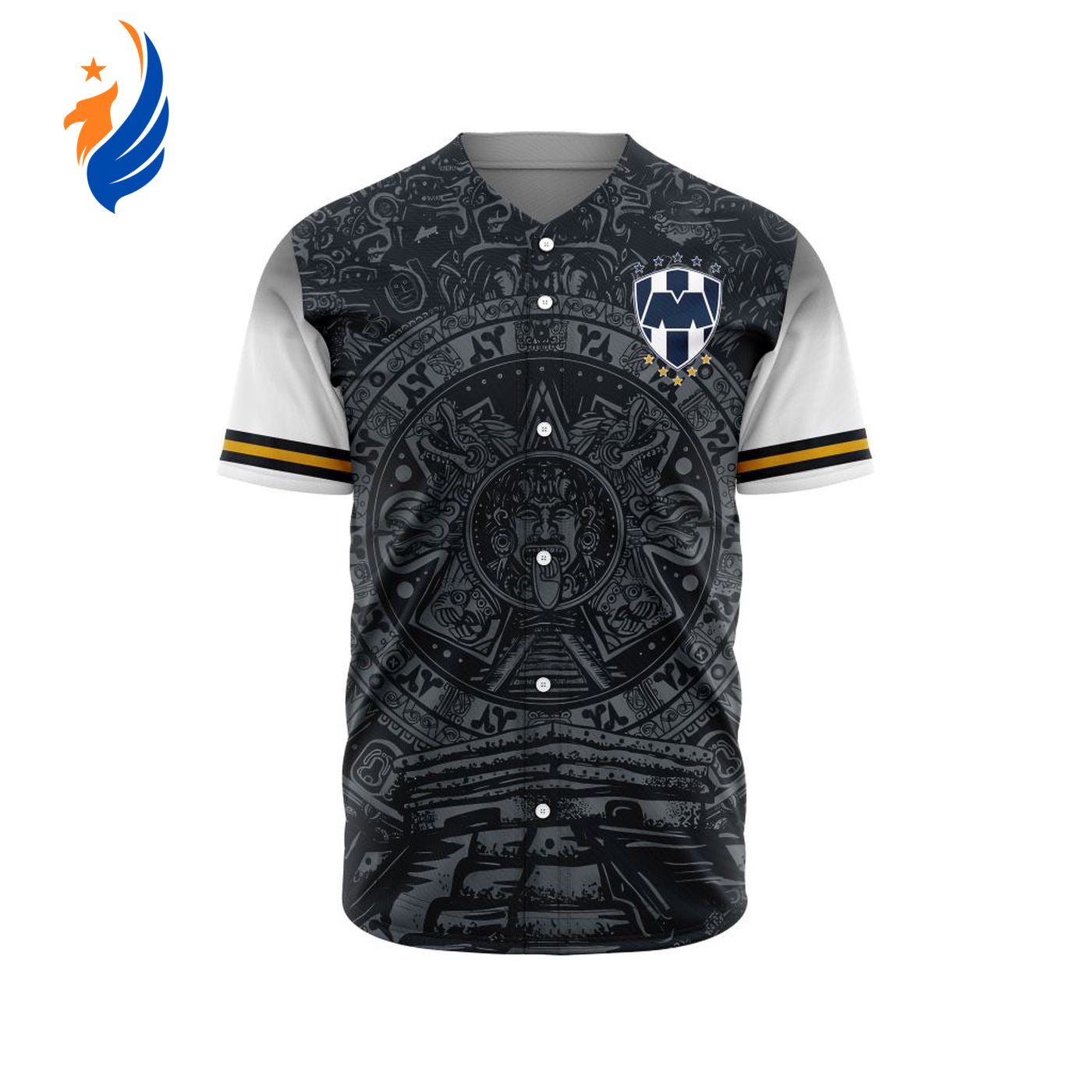 LIGA MX C.F. Monterrey Special Aztec Design Baseball Jersey Gift for Men Women - Bafud T-Shirts, Hoodie, Sweatshirt (Image 1)