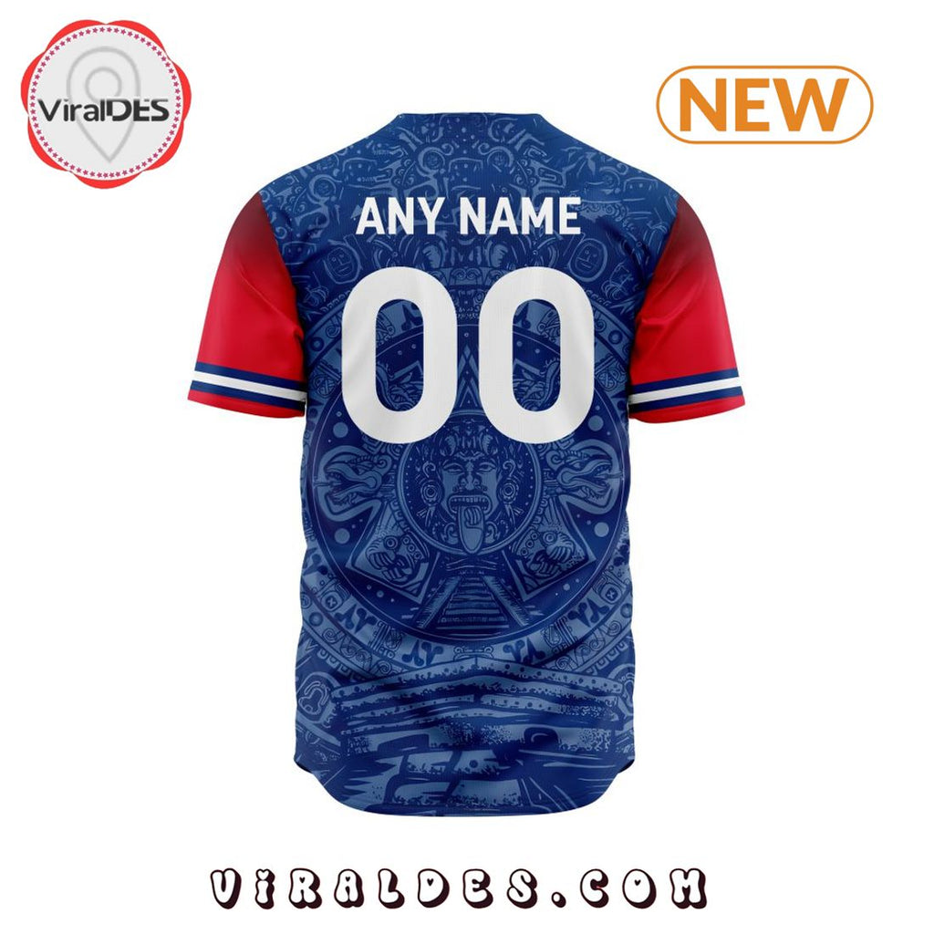 LIGA MX Cruz Azul Aztec Custom Design Baseball Jersey