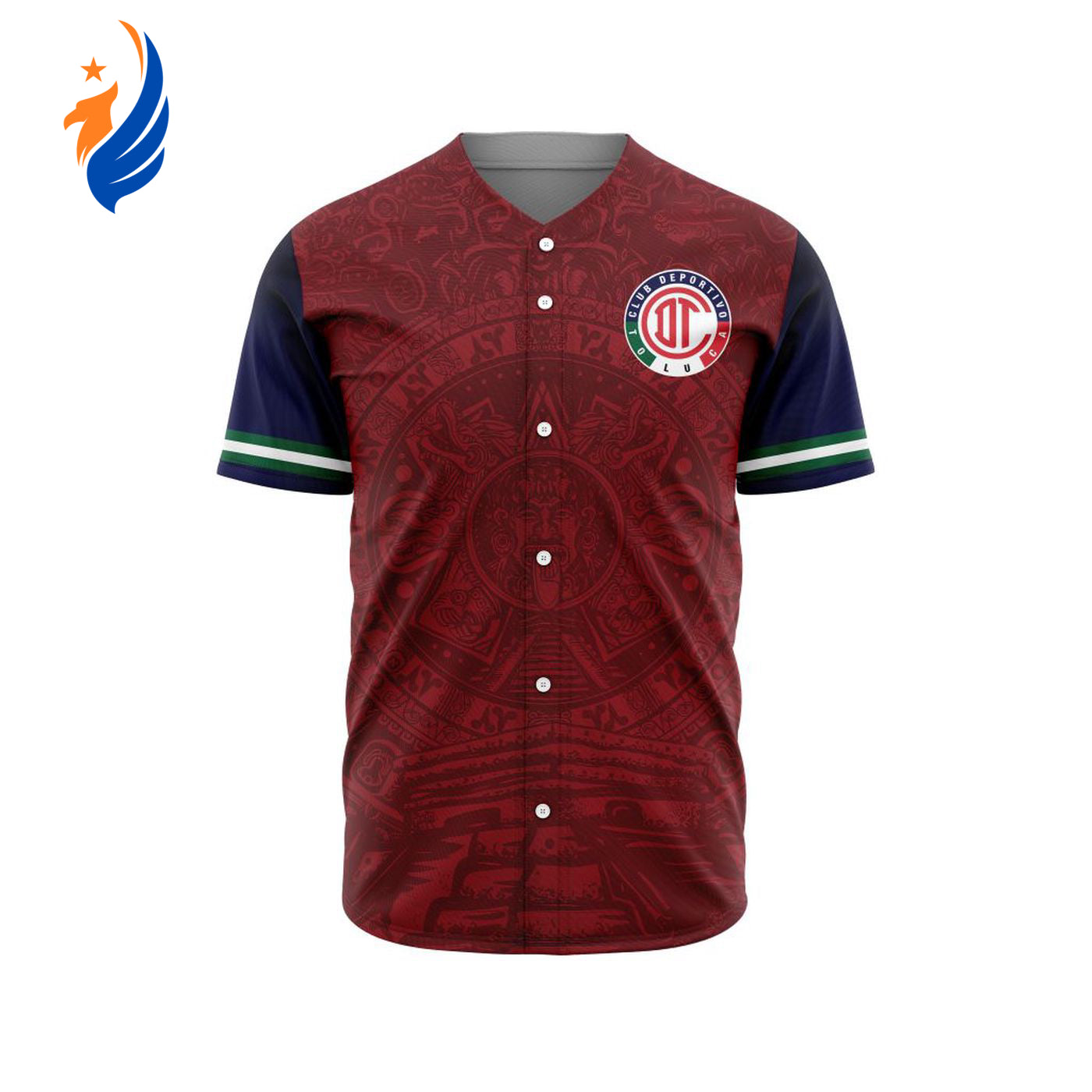 LIGA MX Deportivo Toluca Special Aztec Design Baseball Jersey Gift for Men Women - Bafud T-Shirts, Hoodie,... (Image 1)