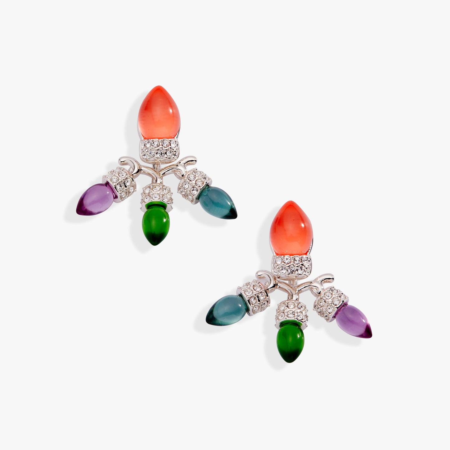 Christmas Light Bulb Jacket Earrings