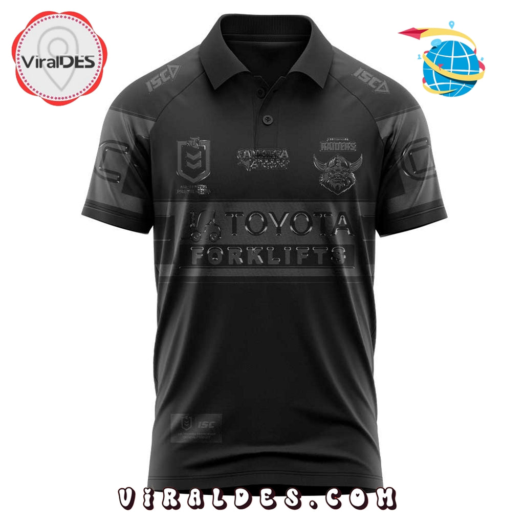 Limited Edition Canberra Raiders Back In Black Polo