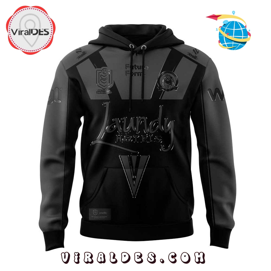 Limited Edition Canterbury Bulldogs Back In Black Hoodie