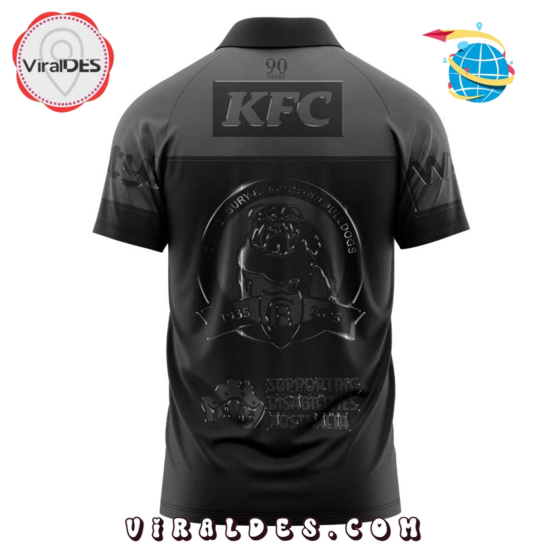 Limited Edition Canterbury Bulldogs Back In Black Polo