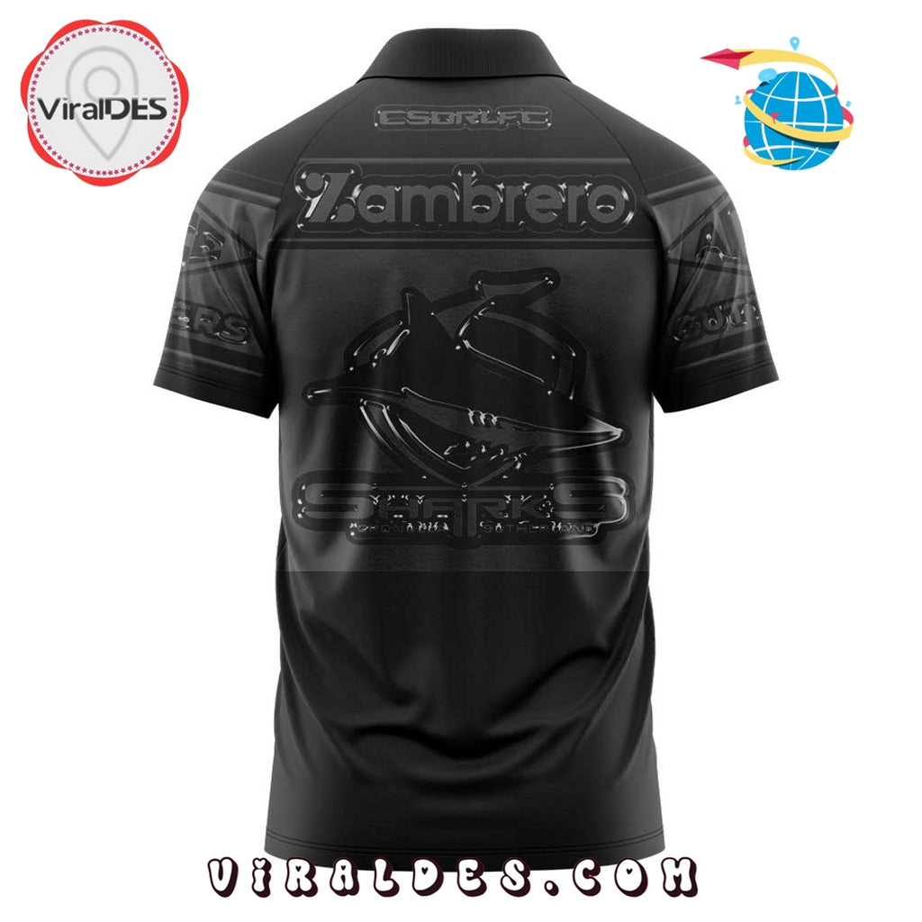 Limited Edition Cronulla Sharks Back In Black Polo