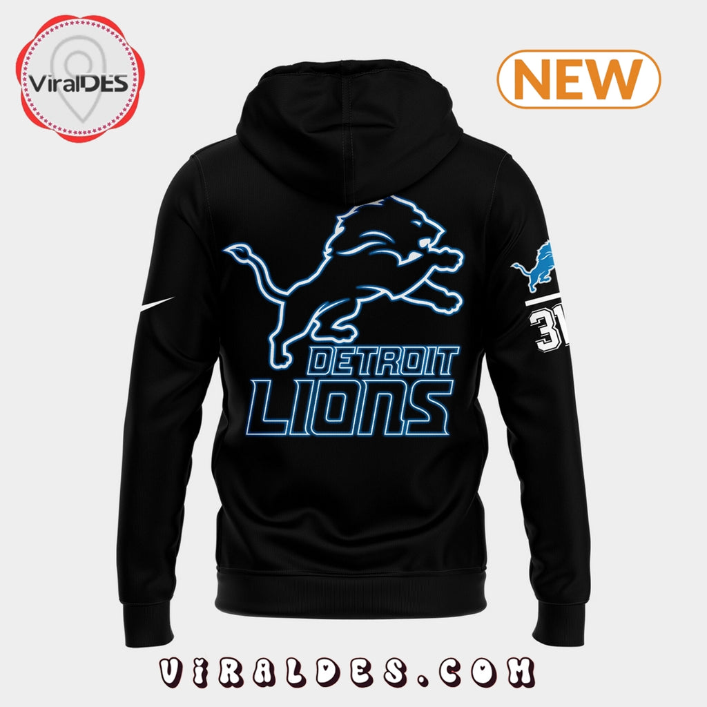 Limited Edition Detroit Lions 313 Black Hoodie