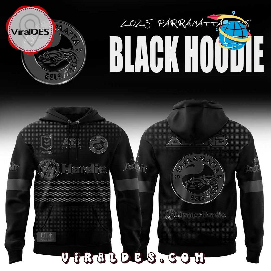 Limited Edition Parramatta Eels Back In Black Hoodie And Pants