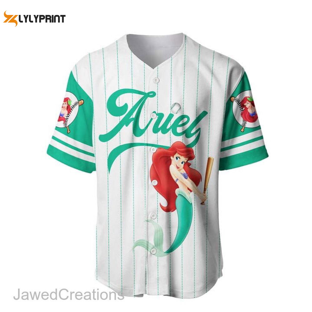 Little Mermaid Jersey Shirt, Little Mermaid Baseball Jersey - lylyprint.com