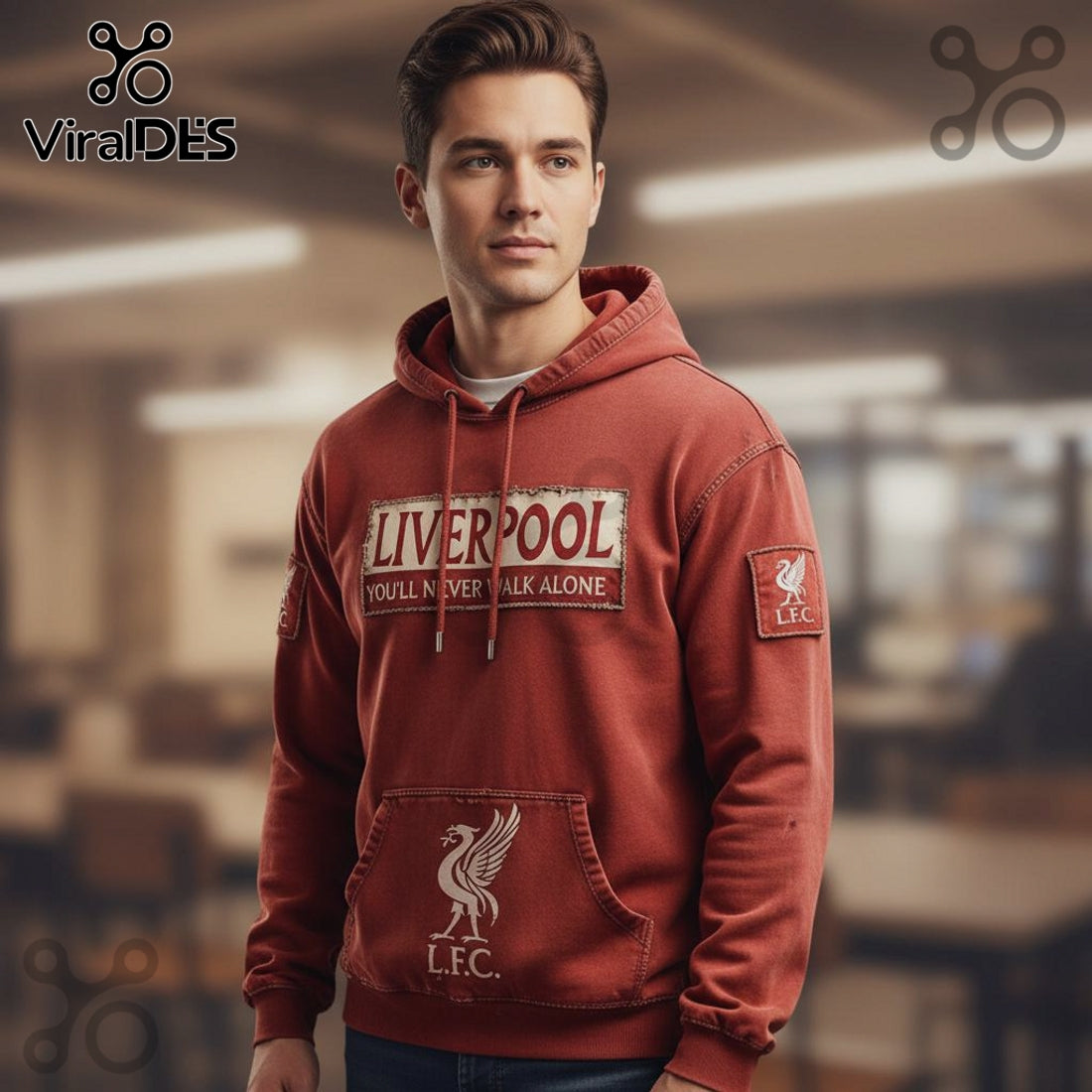 Liverpool FC You’ll Never Walk Alone Premium Graphic Hoodie
