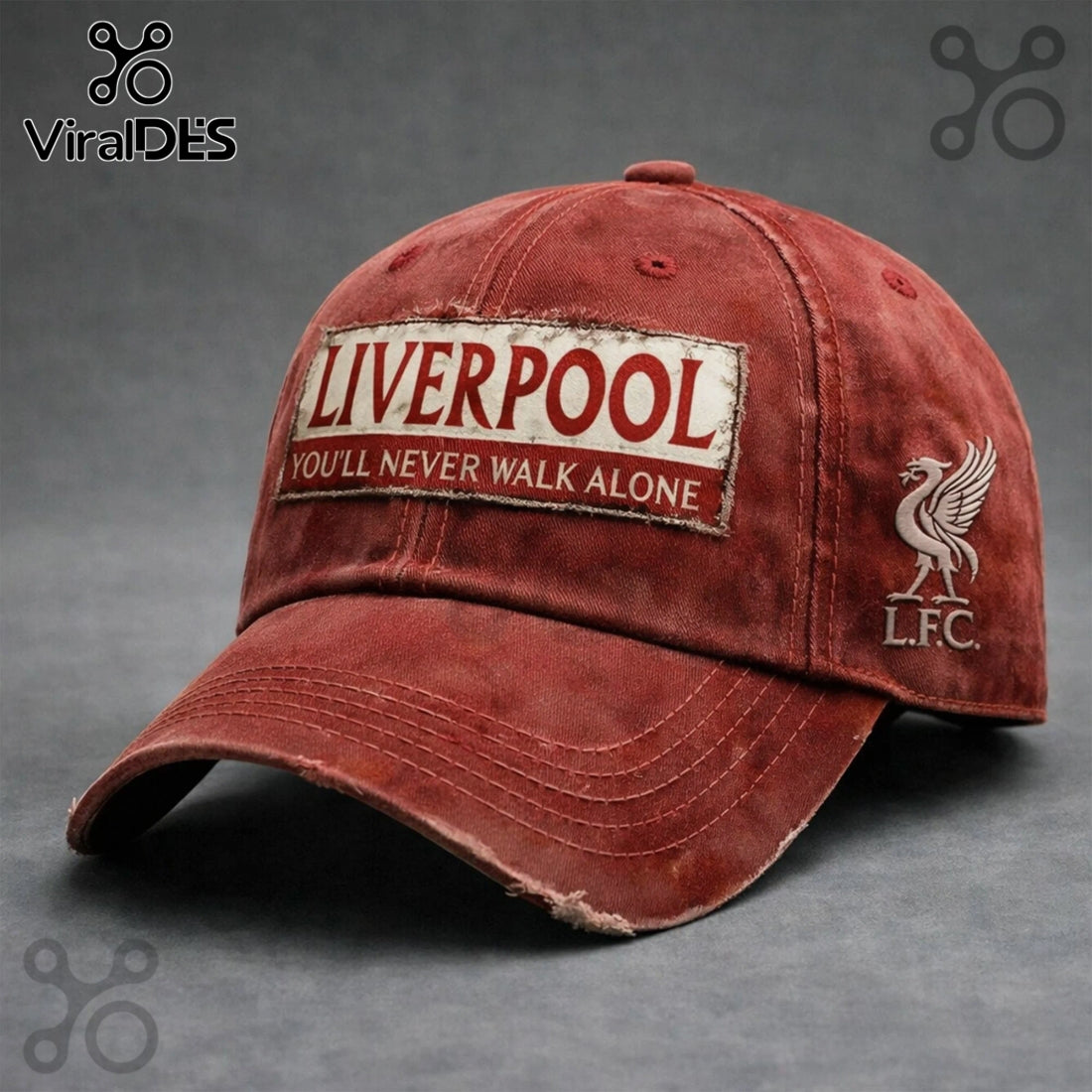 Liverpool FC You’ll Never Walk Alone Vintage Distressed Baseball Cap
