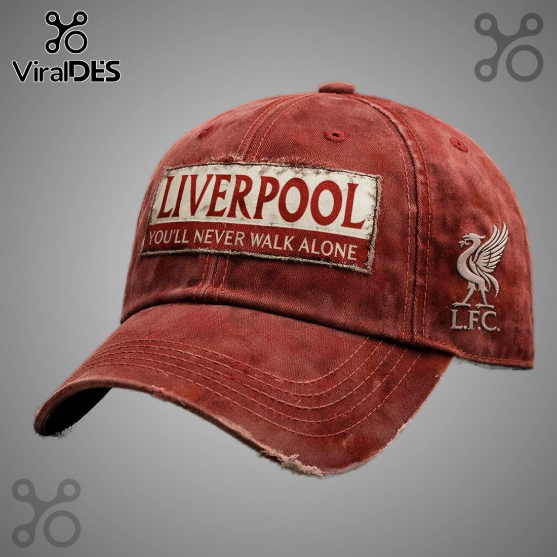 Liverpool FC You’ll Never Walk Alone Vintage Distressed Baseball Cap