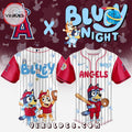 Los Angeles Angels MLB Bluey And Bingo 2025 Baseball Jersey