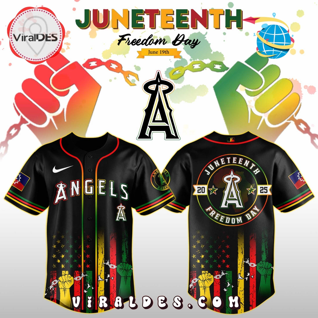 Los Angeles Angels x 2025 Juneteenth Day Jersey