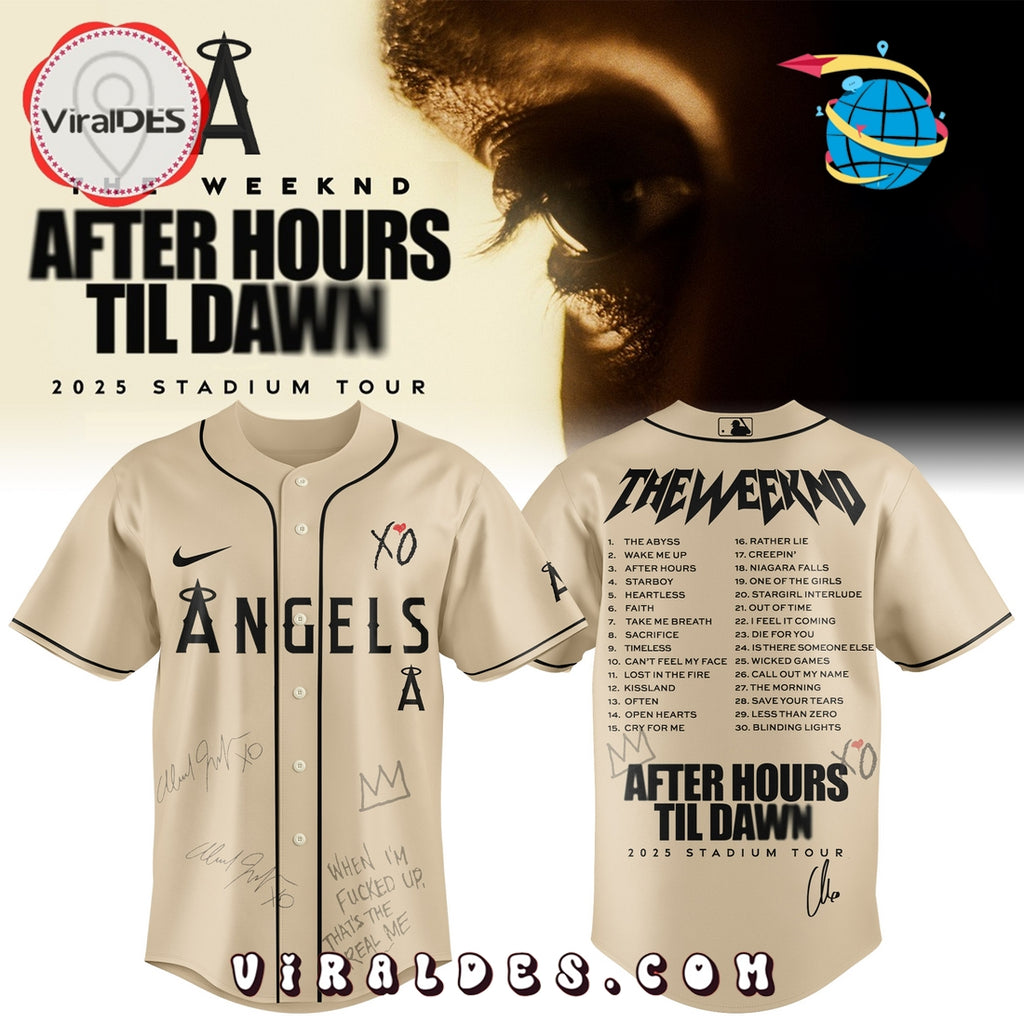 Los Angeles Angels x The Weeknd After Hours Til Dawn Baseball Jersey