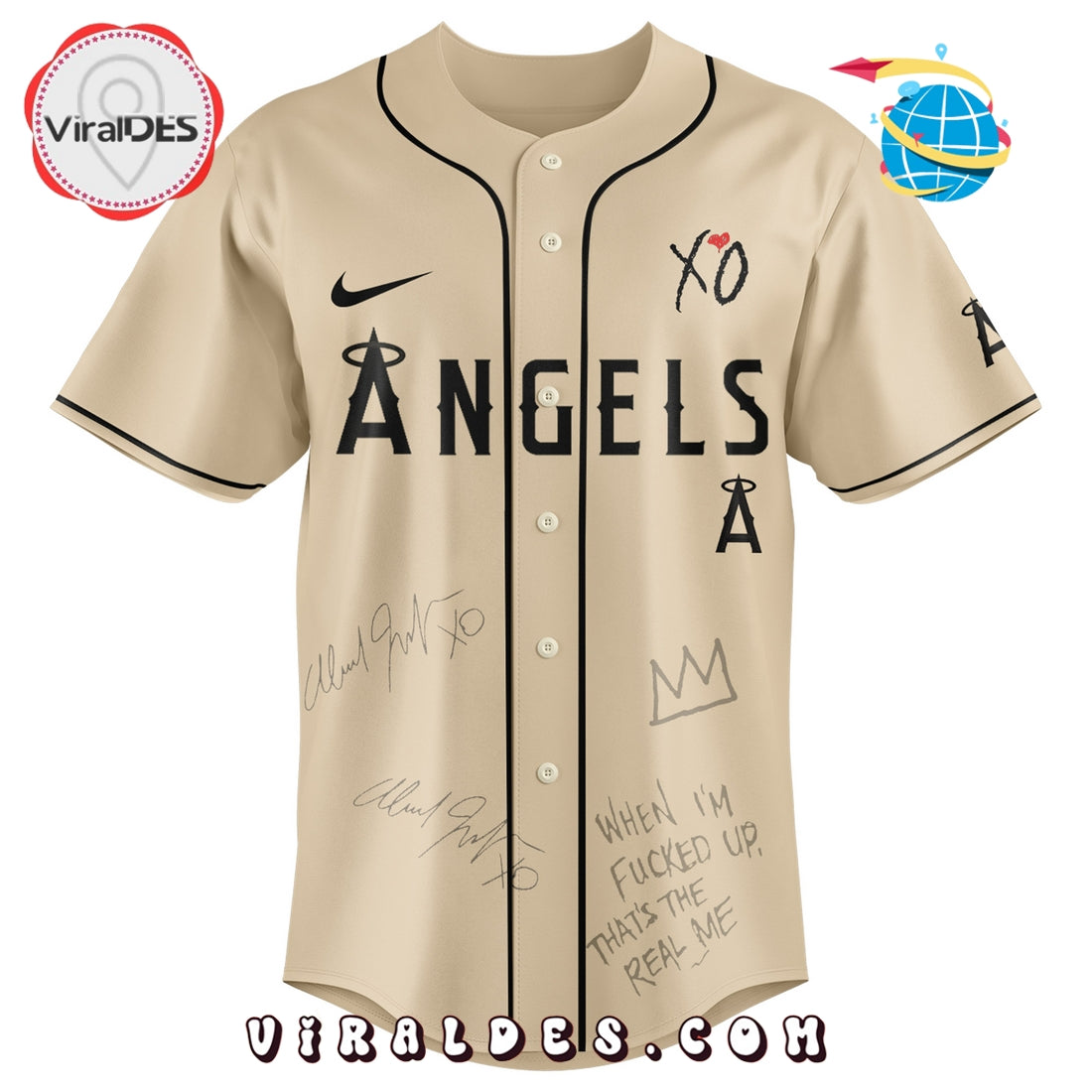 Los Angeles Angels x The Weeknd After Hours Til Dawn Baseball Jersey
