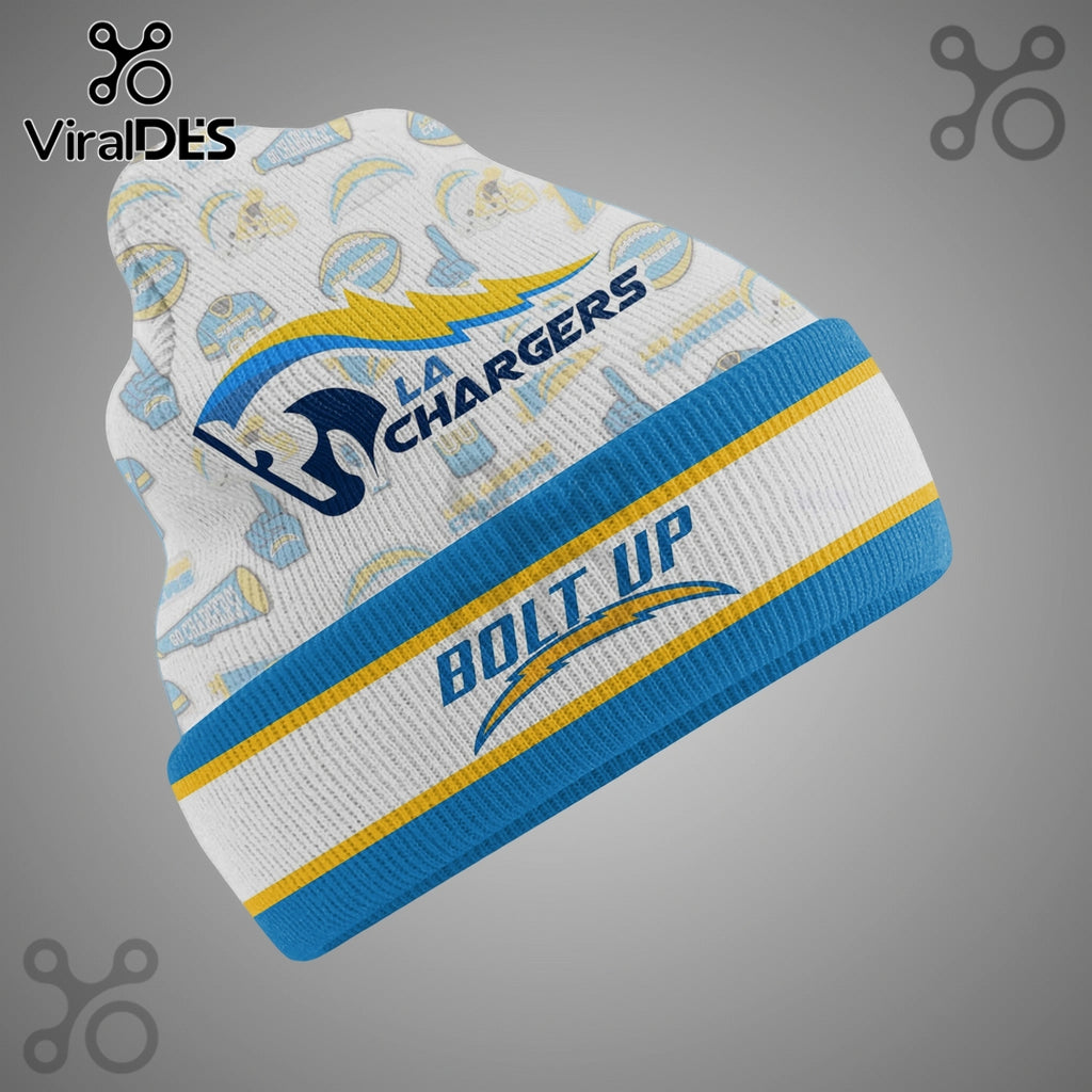 Los Angeles Chargers Bolt Up Team Logo Beanie Hat