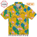 Los Angeles Chargers Flamingo Foliage Hawaiian Shirt